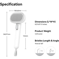 Kattenborstel voor Lange en Korte Haren - Ergonomisch Ontwerp voor Gezonde Vacht en Massagefunctie - Hebbr