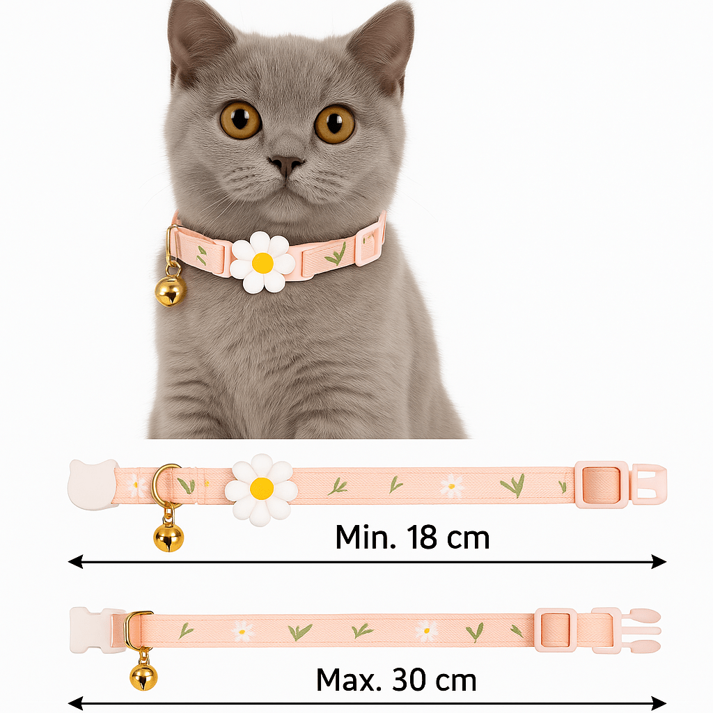 Kattenhalsband met AirTag houder en GPS - tracking - Verstelbaar en ademend ontwerp - Hebbr