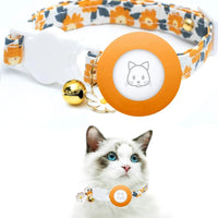 Kattenhalsband met AirTag houder en GPS - tracking - Verstelbaar en ademend ontwerp - Hebbr