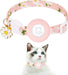 Kattenhalsband met AirTag houder en GPS - tracking - Verstelbaar en ademend ontwerp - Hebbr