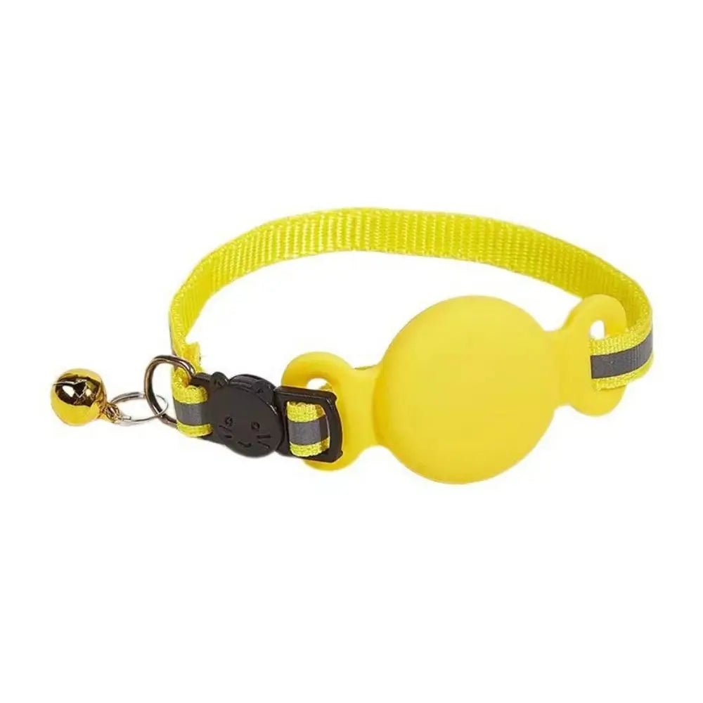Kattenhalsband met AirTag houder en reflecterende strip - Verstelbaar en comfortabel voor actieve katten - Hebbr
