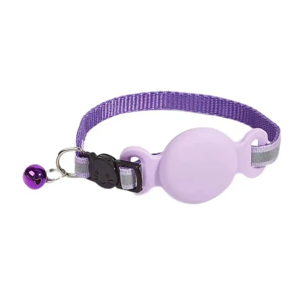 Kattenhalsband met AirTag houder en reflecterende strip - Verstelbaar en comfortabel voor actieve katten - Hebbr