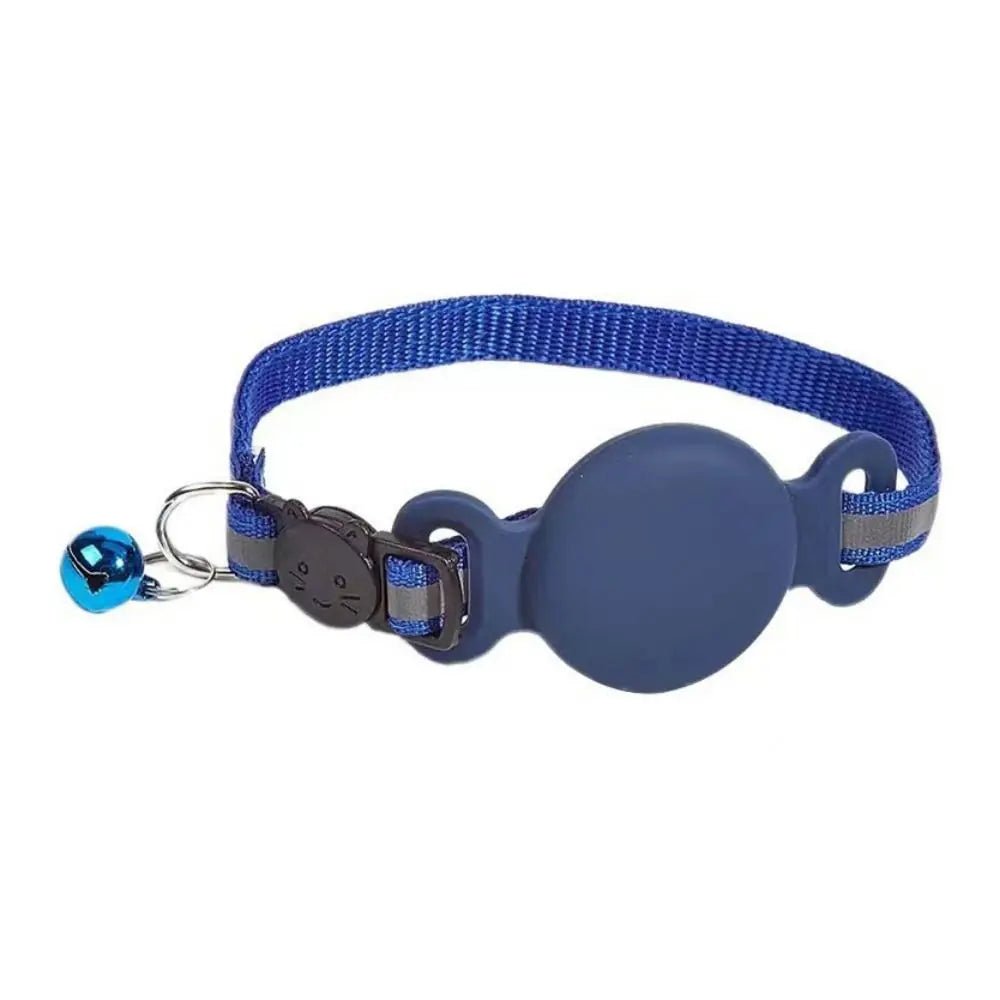 Kattenhalsband met AirTag houder en reflecterende strip - Verstelbaar en comfortabel voor actieve katten - Hebbr