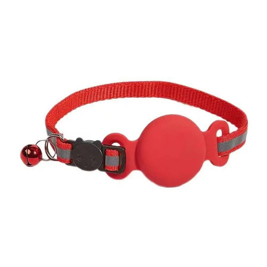 Kattenhalsband met AirTag houder en reflecterende strip - Verstelbaar en comfortabel voor actieve katten - Hebbr