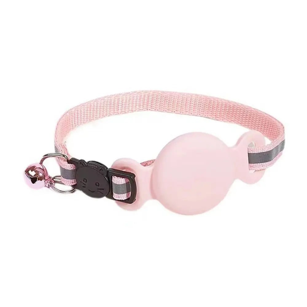 Kattenhalsband met AirTag houder en reflecterende strip - Verstelbaar en comfortabel voor actieve katten - Hebbr