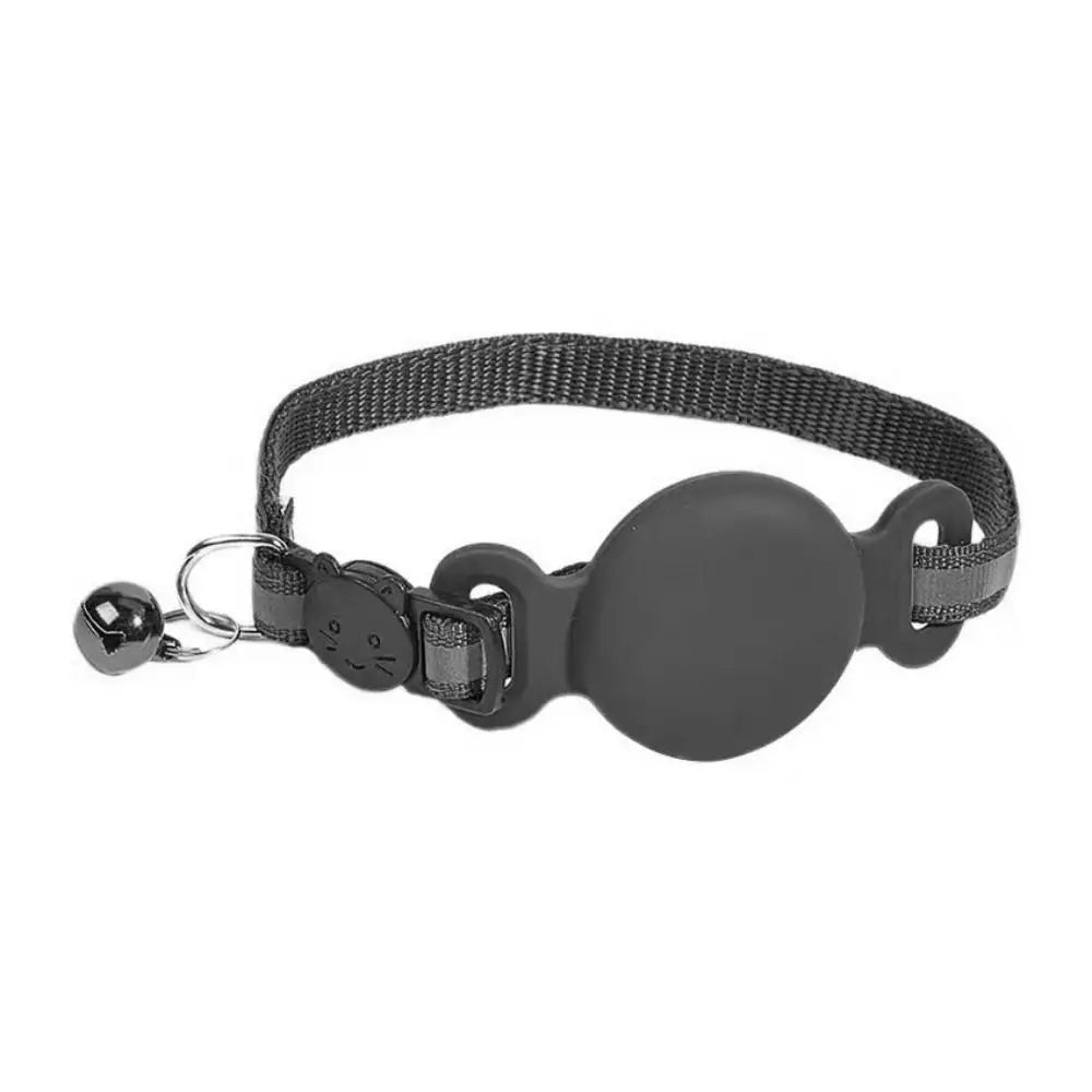 Kattenhalsband met AirTag houder en reflecterende strip - Verstelbaar en comfortabel voor actieve katten - Hebbr