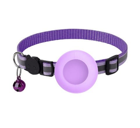 Kattenhalsband met AirTag houder en verstelbare pasvorm - Elastisch en lichtgewicht ontwerp - Hebbr