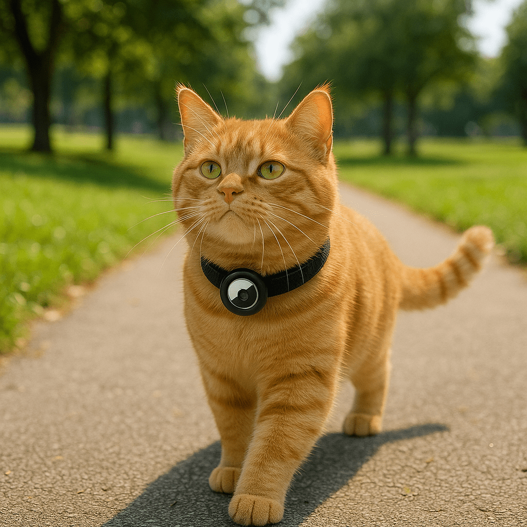 Kattenhalsband met AirTag houder en verstelbare pasvorm - Elastisch en lichtgewicht ontwerp - Hebbr