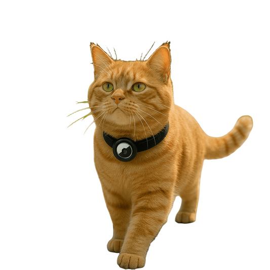 Kattenhalsband met AirTag houder en verstelbare pasvorm - Elastisch en lichtgewicht ontwerp - Hebbr