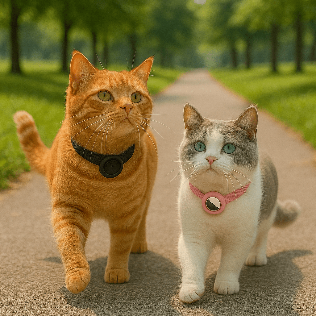 Kattenhalsband met AirTag houder en verstelbare pasvorm - Elastisch en lichtgewicht ontwerp - Hebbr