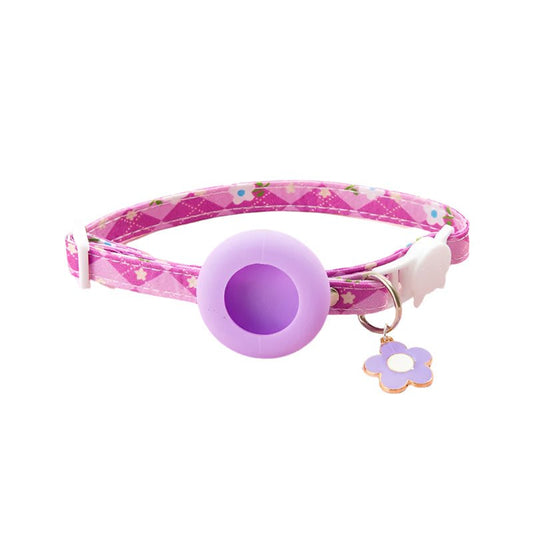 Kattenhalsband met AirTag - houder, verstelbaar en lichtgewicht voor buitengebruik - Hebbr