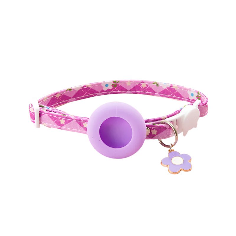 Kattenhalsband met AirTag - houder, verstelbaar en lichtgewicht voor buitengebruik - Hebbr
