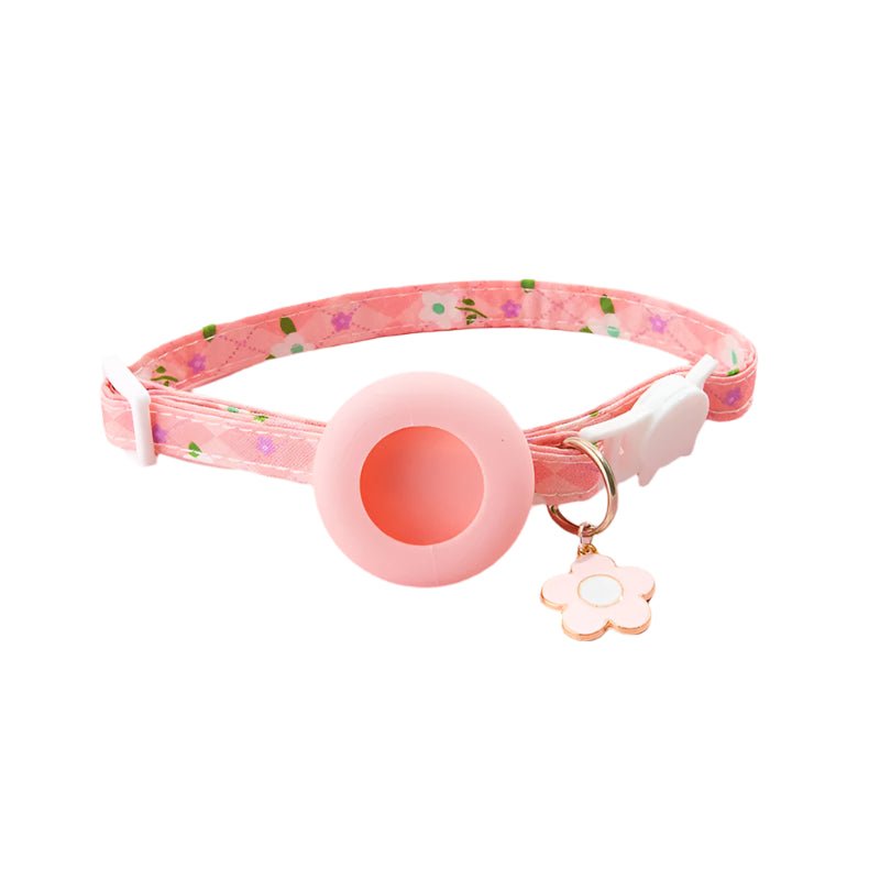 Kattenhalsband met AirTag - houder, verstelbaar en lichtgewicht voor buitengebruik - Hebbr