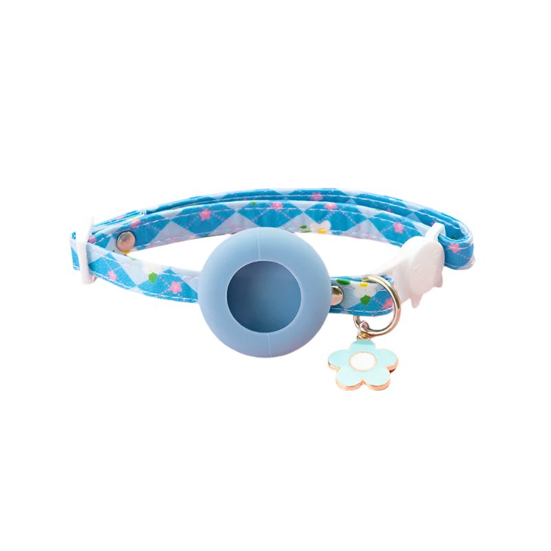 Kattenhalsband met AirTag - houder, verstelbaar en lichtgewicht voor buitengebruik - Hebbr