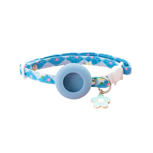 Kattenhalsband met AirTag - houder, verstelbaar en lichtgewicht voor buitengebruik - Hebbr