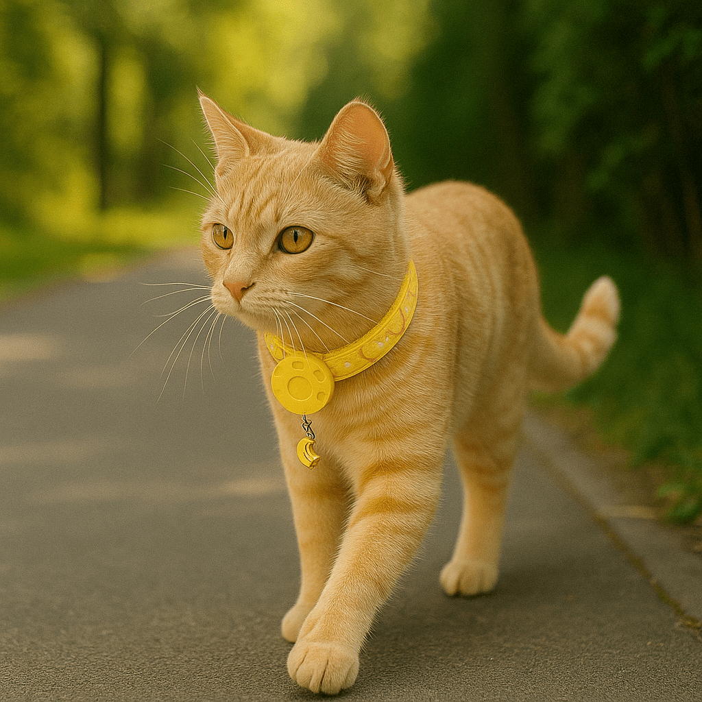 Kattenhalsband met reflecterende strip en elastische AirTag houder - Verstelbaar van 20 tot 33 cm - Hebbr