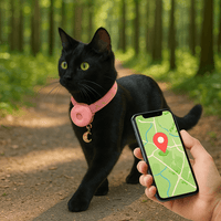 Kattenhalsband met reflecterende strip en elastische AirTag houder - Verstelbaar van 20 tot 33 cm - Hebbr