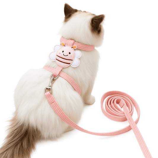 Kattenharnas Molly - Drukvrij Ontwerp, Machinewasbaar, Comfortabel en Veilig voor Wandelingen - Hebbr