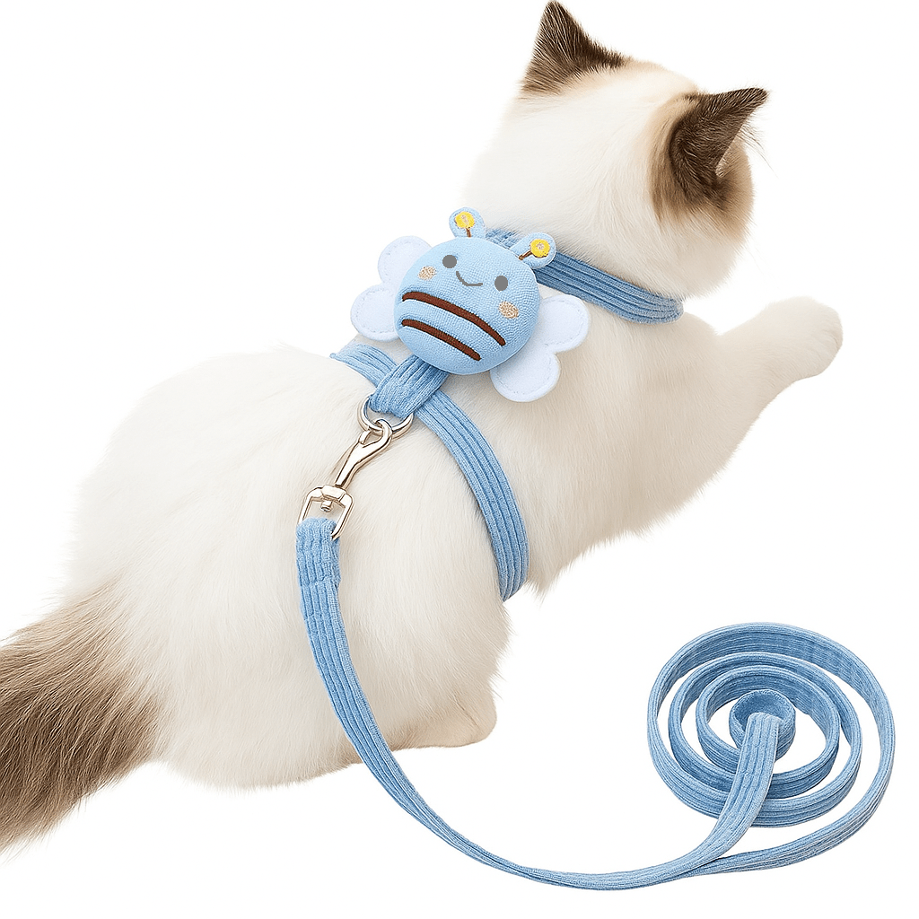 Kattenharnas Molly - Drukvrij Ontwerp, Machinewasbaar, Comfortabel en Veilig voor Wandelingen - Hebbr