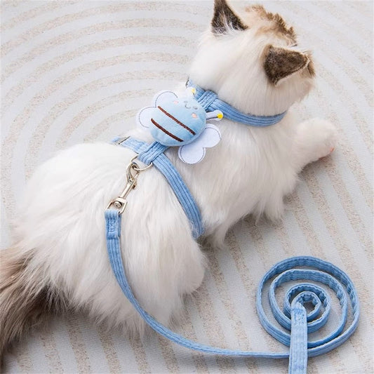 Kattenharnas Molly - Drukvrij Ontwerp, Machinewasbaar, Comfortabel en Veilig voor Wandelingen - Hebbr