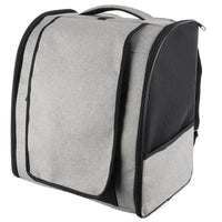 Kattenrugzak 30×25×40 cm – Lichtgewicht Ademend Gaas voor Huisdieren Zwart - Hebbr