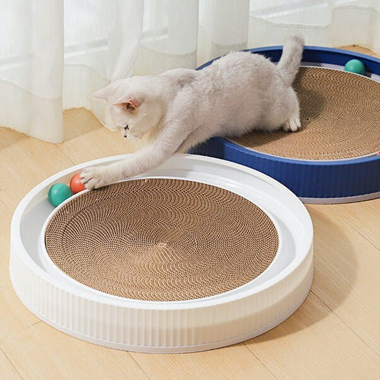 Kattenspeelgoed Glace - Duurzaam krabmeubel met interactieve speelbal voor binnengebruik - Hebbr