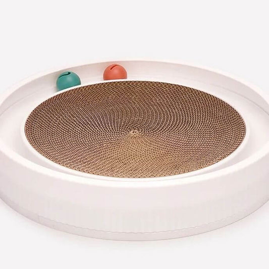 Kattenspeelgoed Glace - Duurzaam krabmeubel met interactieve speelbal voor binnengebruik - Hebbr
