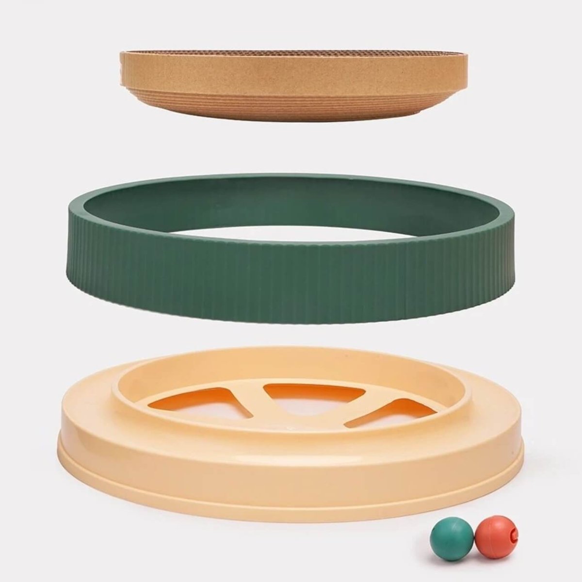 Kattenspeelgoed Glace - Duurzaam krabmeubel met interactieve speelbal voor binnengebruik - Hebbr