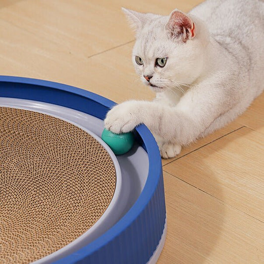 Kattenspeelgoed Glace - Duurzaam krabmeubel met interactieve speelbal voor binnengebruik - Hebbr
