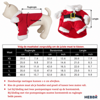 Kerstman Hondenkostuum - Hebbr