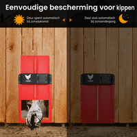Kippenluik | Automatisch met Lichtsensor, Weerbestendig - Hebbr