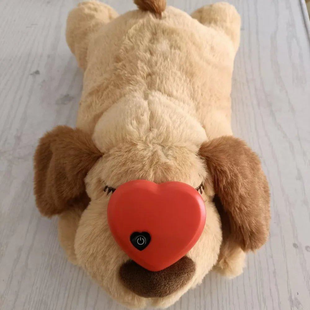 Knuffeldier met Hartslag voor Honden - Zacht Hondenspeelgoed voor Angstverlichting en Gedragstraining - Hebbr