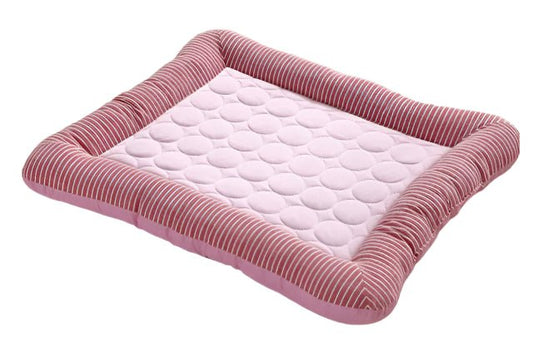 Koelende Huisdierbed voor Honden en Katten - Ademend, Wasbaar, Beschikbaar in 3 Maten - Blauw/Roze - Hebbr