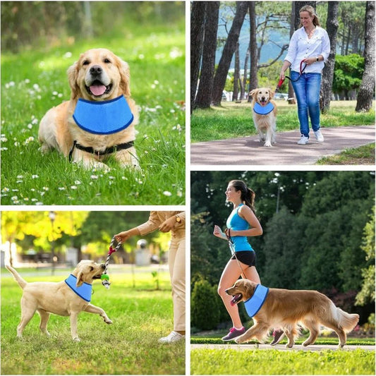 Koelende Sjaals Voor Huisdieren - Verkoelende Sjaals Voor Honden en Katten, Herbruikbaar en Ademend - Hebbr