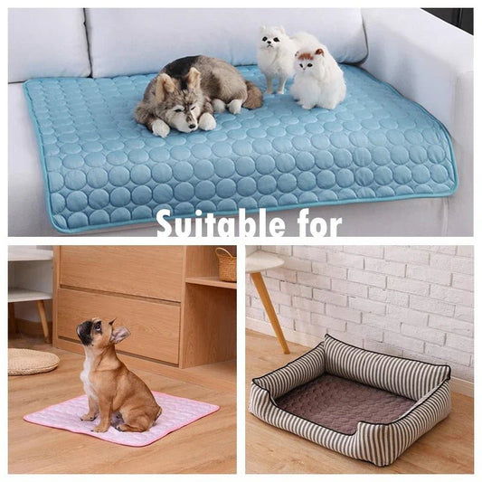 Koelmat voor Honden - Verkoelende Mat in 4 Kleuren en 6 Maten, Eenvoudig te Reinigen - Hebbr
