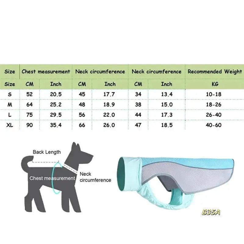 Koelvest voor Honden en Katten - Ademend Polyester, Reflecterend, Perfect voor Zomeractiviteiten - Hebbr