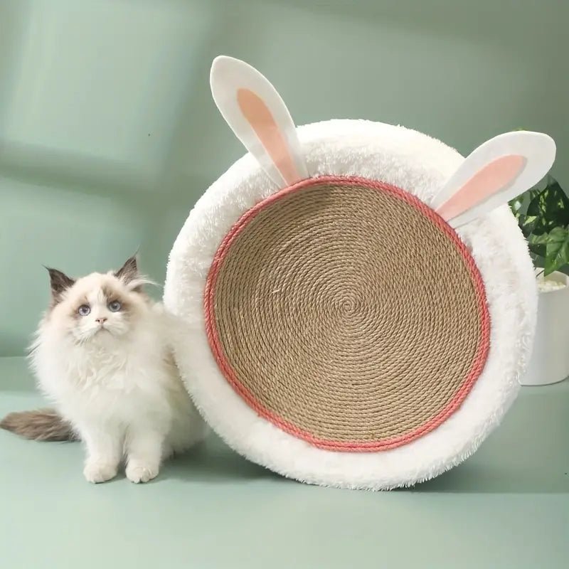 Krabpaal Kat Ruby - Stevige Multifunctionele Kattenkrabpaal voor Spelen en Ontspannen - Rond 40 cm - Hebbr