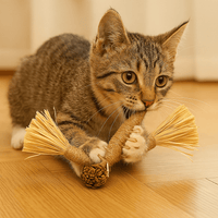 Krabpaal Kat van Duurzaam Karton met Kattenkruid - Compact en Lichtgewicht, 12 cm Hoog - Hebbr