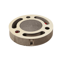 KratzKreis 2 - in - 1 Krabpaal met Ballenbaan - Interactief Speelgoed voor Katten - Hebbr