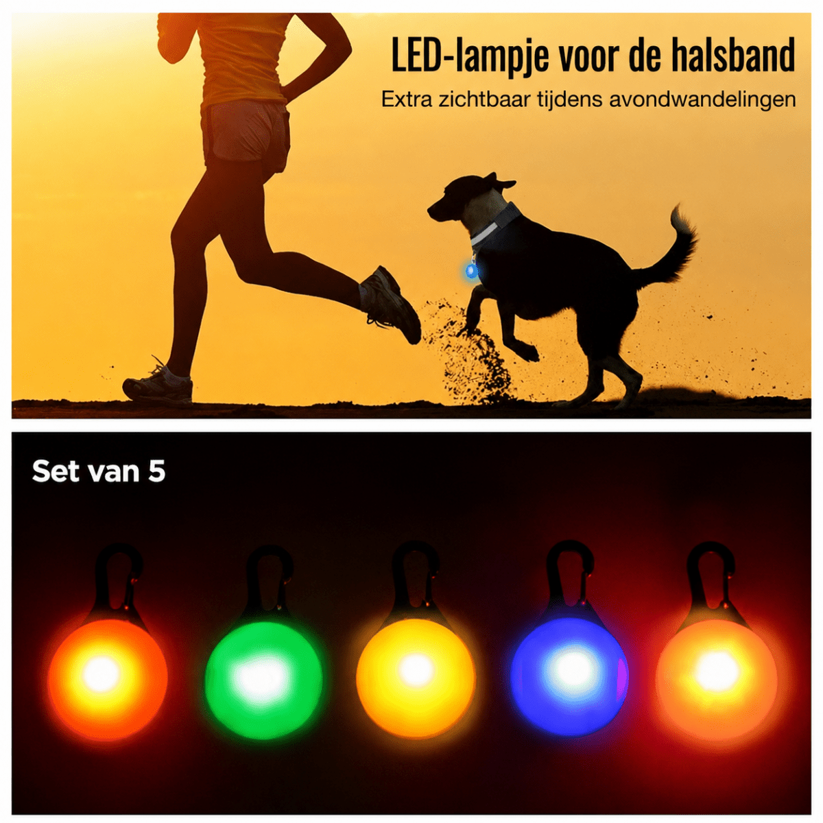 LED Halsband Oplaadbaar - Hebbr
