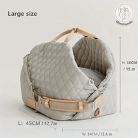 Luxe 2 - in - 1 Transporttas en Autostoel voor Honden en Katten – Veilig en Comfortabel - Hebbr