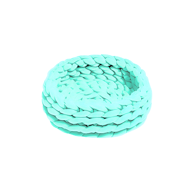 Luxe Handgeweven Kattenbed met Verhoogde Randen - Zacht en Comfortabel, Ideaal voor Knuffelen - Hebbr