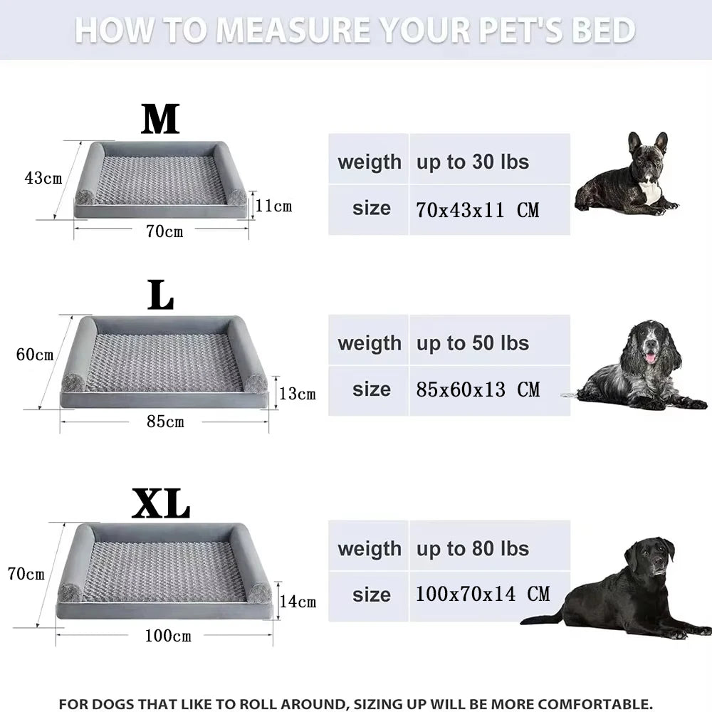 Luxe Orthopedisch Hondenbed van Traagschuim, Waterdicht en Machinewasbaar - Geschikt voor Middelgrote Honden - Hebbr