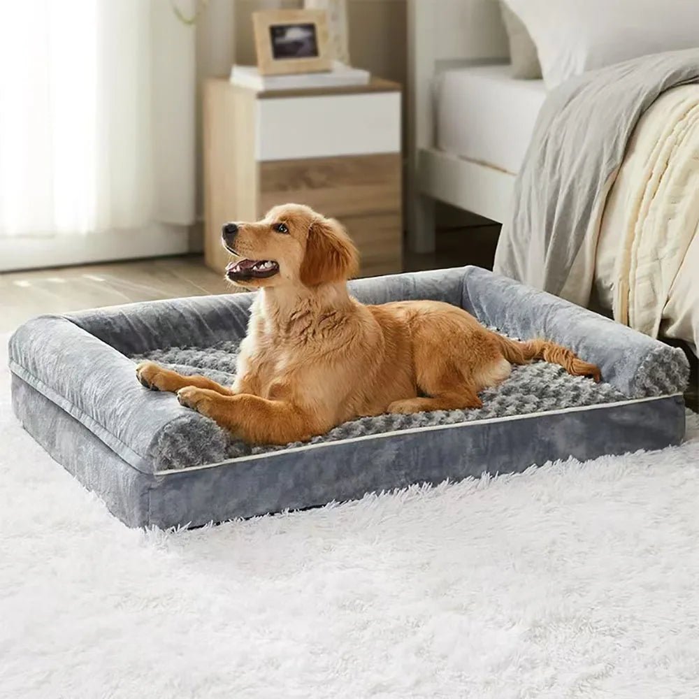 Luxe Orthopedisch Hondenbed van Traagschuim, Waterdicht en Machinewasbaar - Geschikt voor Middelgrote Honden - Hebbr