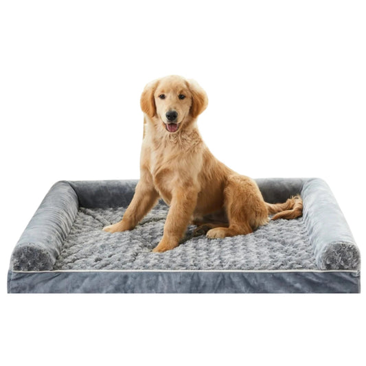 Luxe Orthopedisch Hondenbed van Traagschuim, Waterdicht en Machinewasbaar - Geschikt voor Middelgrote Honden - Hebbr