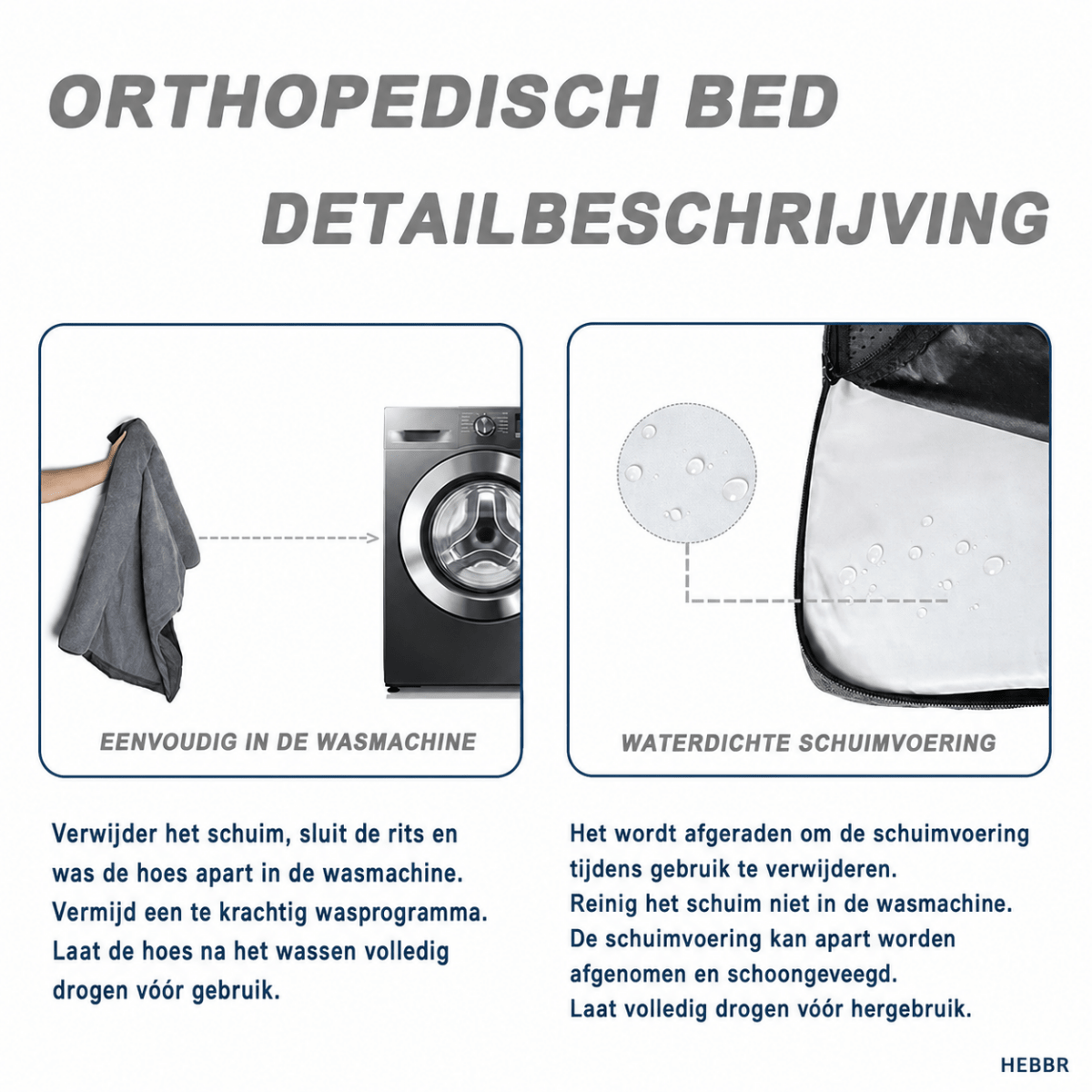 Memory Foam Hondenbed - Hebbr