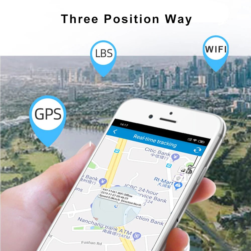 Mini Tracker GPS Hond Kat – IP67 Waterdicht, Realtime Locatiebepaling - Hebbr