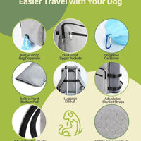 Multifunctionele Hondenrugzak voor Outdoor Activiteiten – Grote Capaciteit & Duurzaam - Hebbr