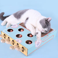 Multifunctionele Krabmat Kat met Speelelementen - Duurzaam en Stijlvol Speelparadijs 36x26x6 cm - Hebbr