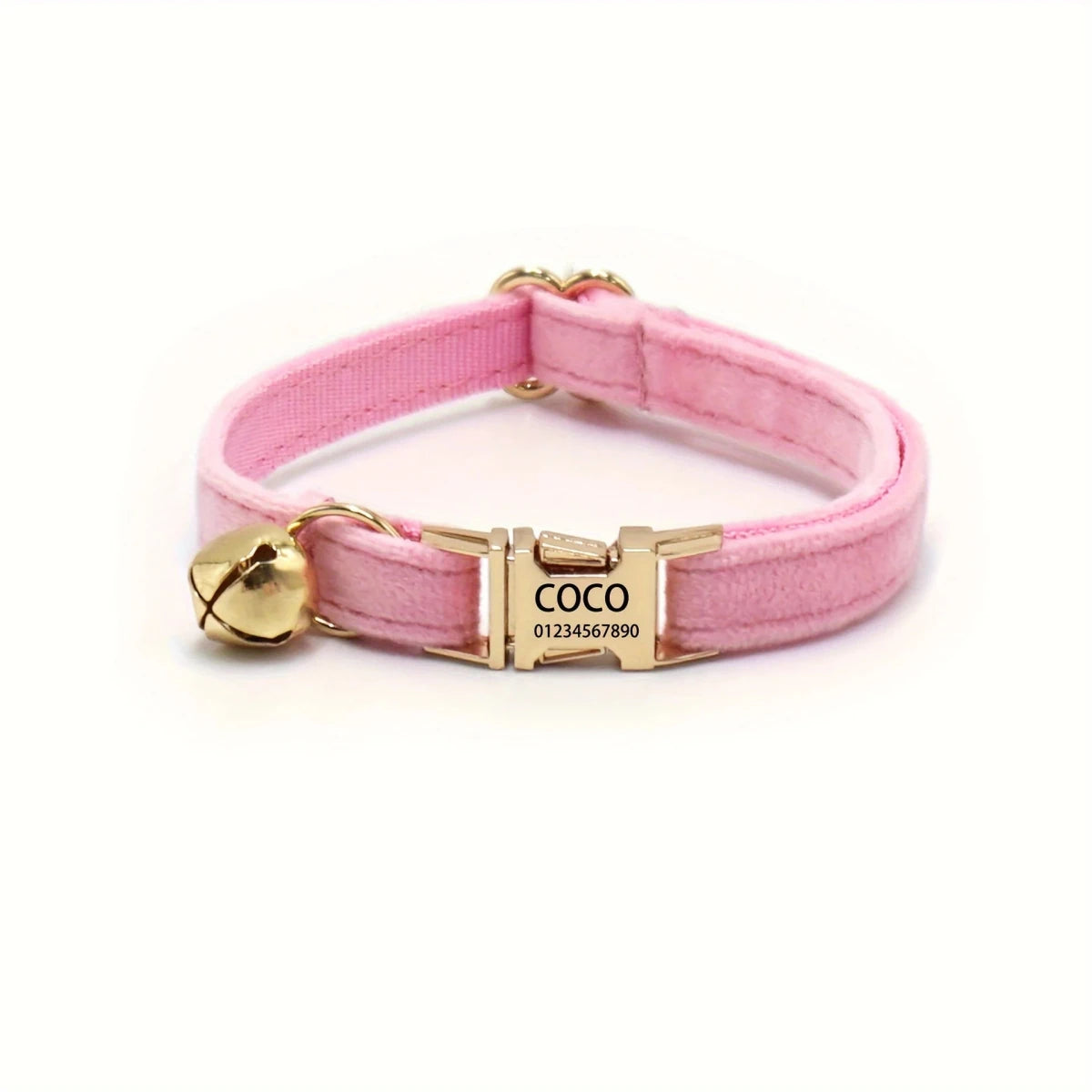 Nexa Kattenhalsband | Fluwelen, Verstelbaar en Gepersonaliseerd voor Katten - Hebbr